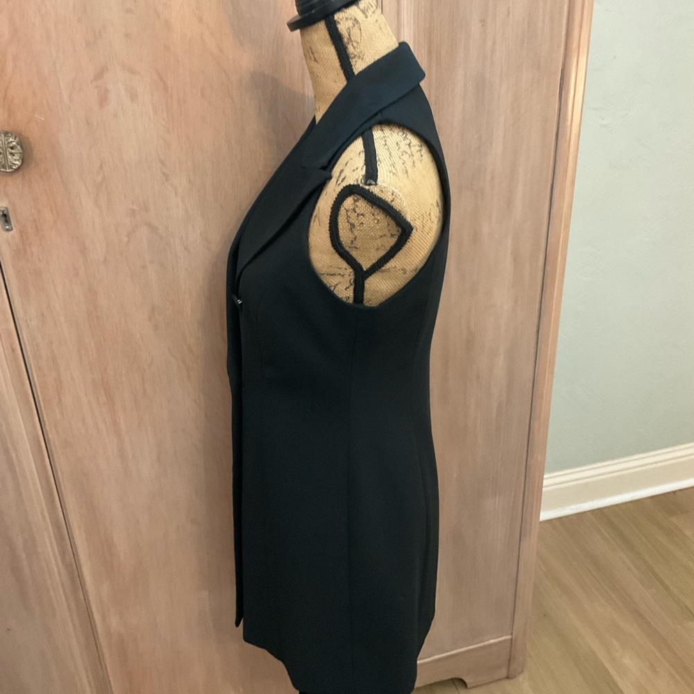 VTG 1996 Laundry Black Blazer Dress Double Breasted 90s Minimalist Chic CBK Sz 8 - Picture 13 of 16